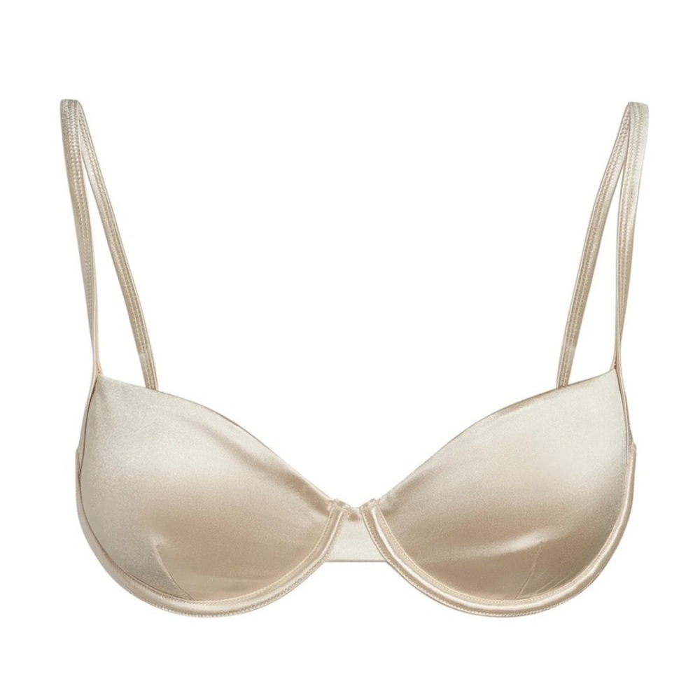 Monday Swimwear Capri Champagne Shiny Bikini Top